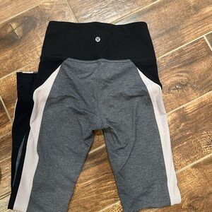 lululemon athletica Black and Gray Leggings